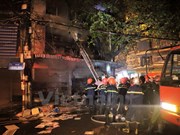 Incendie dans la rue Hang Ma à Hanoi
