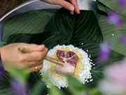 La confection de banh chung- une culture traditionnelle du peuple vietnamien à l’occasion du Tet