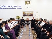 Le président Vo Van Thuong rend visite à la Conférence des évêques catholiques du Vietnam