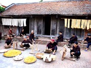 Le métier de tissage de soie Tussar dans la commune de Nam Cao, province de Thai Binh 