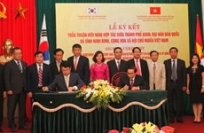 Asan et Ninh Binh signent un accord d'amitié