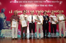 Ha Tinh : cérémonie de remise des 6es prix littéraires Nguyên Du 