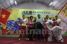 Le Vietnam à un concours de danse de la licorne à Singapour