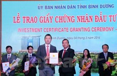 Binh Duong: 695 millions de dollars d'investissements depuis début 2016
