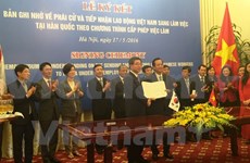 Signature du MoU normal sur la reprise de la réception des travailleurs vietnamiens en R. de Corée