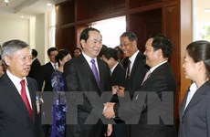Poursuite des activités du président Trân Dai Quang au Laos