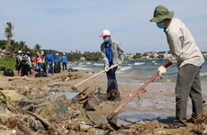 ​Coup d'envoi du programme "Dimanche vert" et "Nettoyons la mer" à Binh Thuan