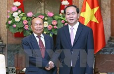 Le chef de l'Etat reçoit le ministre d'État et ministre cambodgien des Cultes et Religions