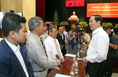 Le président Trân Dai Quang rencontre les entrepreneurs de Hô Chi Minh-Ville