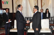 Le président Tran Dai Quang reçoit l’ambassadeur palestinien