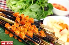 Cha tôm nuong de Thanh Hoa, un plat délicieux