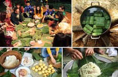 Le banh chung - une belle manière de maintenir la coutume traditionnelle