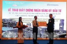 Ba Ria-Vung Tau: remise d'une licence d’investissement à un projet de 1,2 milliard de dollars