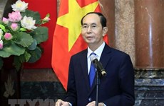 Des dirigeants étrangers rendent hommage au président Tran Dai Quang