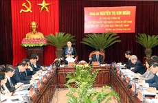 La présidente de l’Assemblée nationale travaille à Bac Ninh