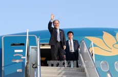 Le président de l’AN Nguyen Sinh Hung arrive à New York