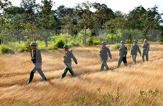 Réunion sur la sécurité et la défense de la ligne frontalière Vietnam-Cambodge à Can Tho