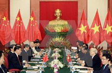Entretien entre Nguyen Phu Trong et Xi Jinping