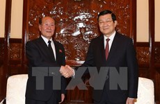 Truong Tan Sang reçoit le procureur général du Parquet suprême de la RPDC