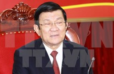 Le président du Vietnam Truong Tan Sang en visite à Long An