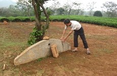 Découverte d'un ancien instrument de percussion en pierre à Tuyên Quang