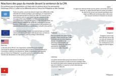 Réactions des pays du monde suite à la décision arbitrale de la CPA