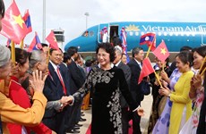 La présidente de l'AN Nguyen Thi Kim Ngan entame sa visite d'amitié officielle au Laos 