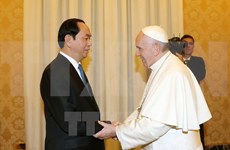Tran Dai Quang rencontre le pape François