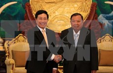 Le vice-PM et ministre des AE Pham Binh Minh en visite officielle au Laos