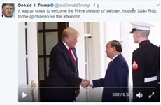 Le Président américain publie une vidéo de sa rencontre avec le PM Nguyên Xuân Phuc