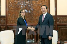 Le président Trân Dai Quang reçoit l'ambassadrice israélienne Meirav Eilon Shahar 