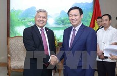 Le vice-PM Vuong Dinh Hue rencontre des diplomates étrangers 