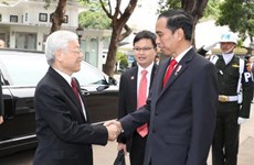 Cérémonie d’accueil officielle en l’honneur du secrétaire général Nguyen Phu Trong