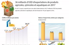 36 milliards d’USD d’exportations de produits  agricoles, sylvicoles et aquatiques en 2017