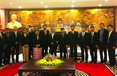 Réception à Hanoi du ministre birman des Affaires frontalières 