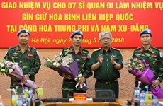 Sept soldats vietnamiens supplémentaires aux opérations de maintien de la paix de l'ONU