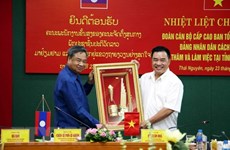 La délégation de la Commission centrale d’organisation du PPRL en visite à Thai Nguyen