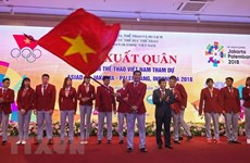 Cérémonie de départ de la délégation vietnamienne aux ASIAD 2018 en Indonésie