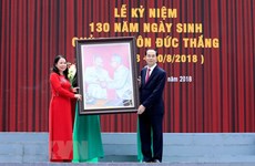 Célébration solennelle du 130e anniversaire du président Tôn Duc Thang 