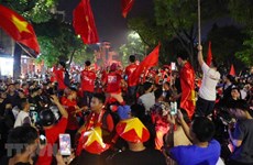 ASIAD 2018 : des milliers des Vietnamiens fêtent la victoire de l’équipe olympique de football