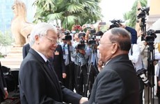 Les activités du secrétaire général du PCV et président Nguyen Phu Trong au Cambodge