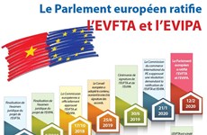 Le Parlement européen ratifie l’EVFTA et l’EVIPA