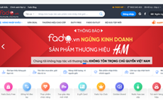 La plate-forme de l’e-commerce Fado.vn cesse de commercialiser des produits de H&M  
