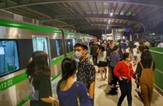 Forte hausse de la fréquentation dans la ligne de métro Cat Linh-Hà Dông