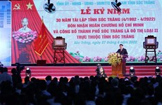 Le PM Pham Minh Chinh à la célébration du 30e anniversaire de refondation de Soc Trang