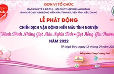 Têt : lancement d’une campagne de don de sang à Hau Giang