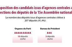 Composition des candidats issus d’agences centrales aux élections des députés de la 15e AN 