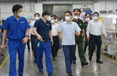 Le vice-Premier ministre Vu Duc Dam inspecte des activités de production à Hô Chi Minh-Ville