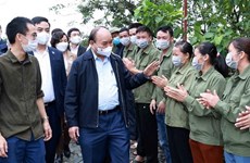 Le président vietnamien visite des coopératives exemplaires de la province de Ninh Binh