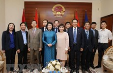 Activités de la vice-présidente Dang Thi Ngoc Thinh aux Émirats arabes unis 